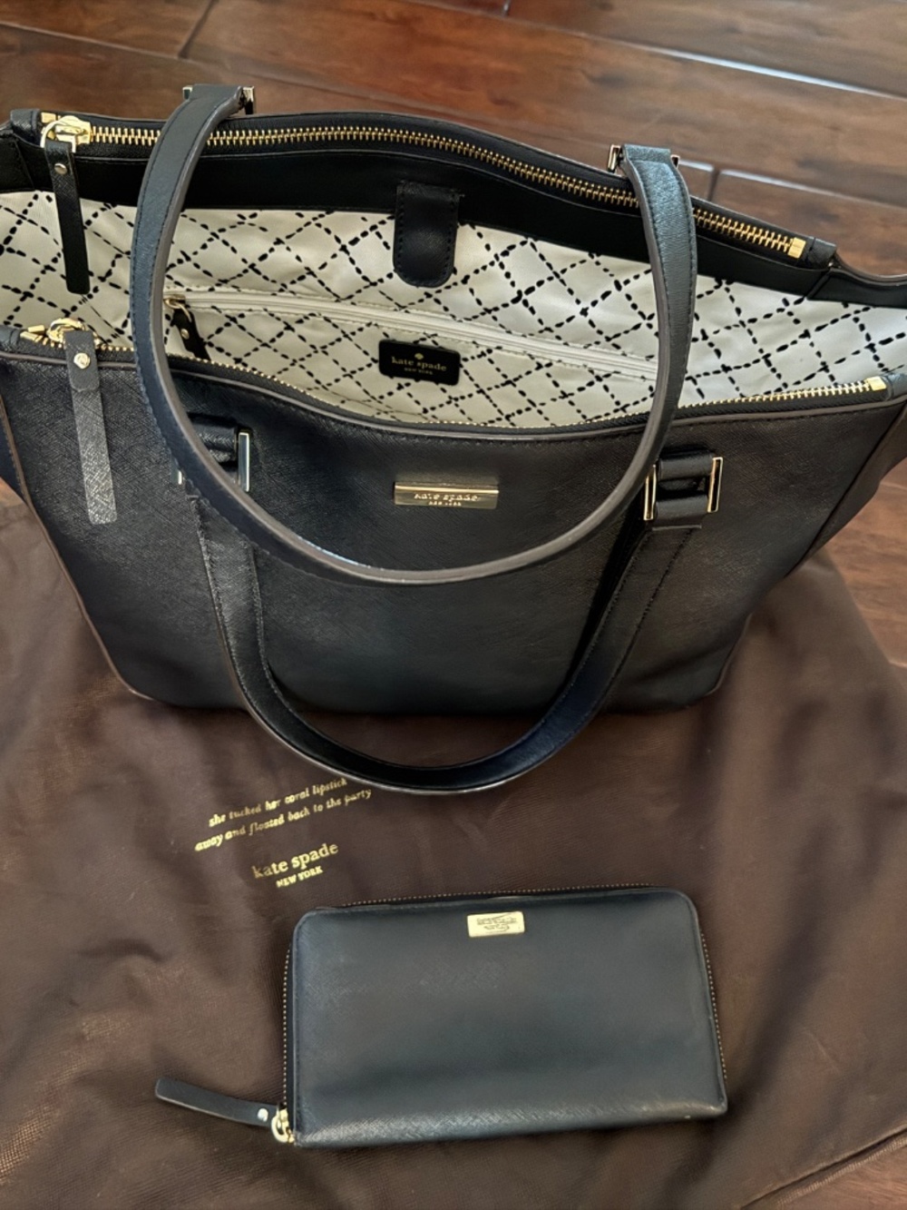 Kate Spade Large black Newberry Lane tote with matching wallet - Picture 11 of 11